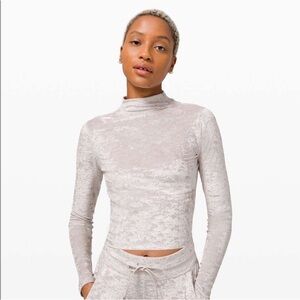 Lululemon All Aligned Mock Neck Crushed Velvet Size 8